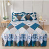 Lace-Trimmed Bed Skirt with Printed Design