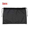 Two black mesh car side window sunshades with suction cups