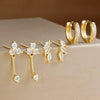 Dainty Square Hoop Earrings Set