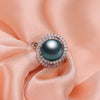 Elegant Freshwater Pearl Ring in Sterling Silver