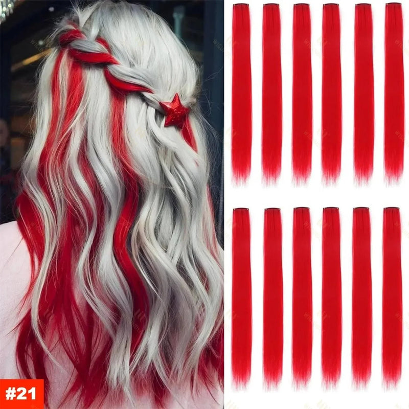 Extensiones de Cabello con Clips Arcoíris