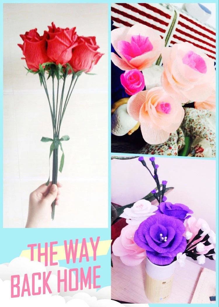 Handmade Crepe Paper Roll for DIY Paper Flowers