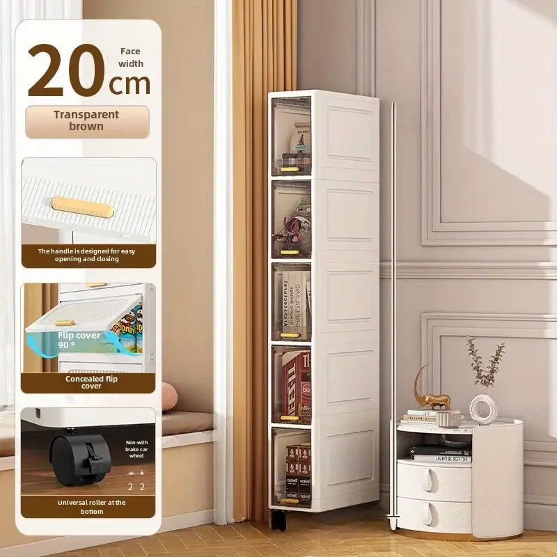 Slim Rolling Storage Cabinet