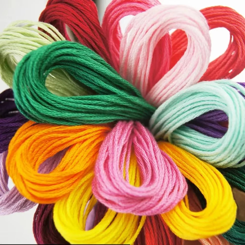 Multicolor Embroidery Floss Thread Assortment for Cross Stitch, Sewing & DIY Crafts