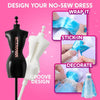 Fashion Design Craft Kit for Girls – 400+ Pieces with 3 Mannequins, No Sewing