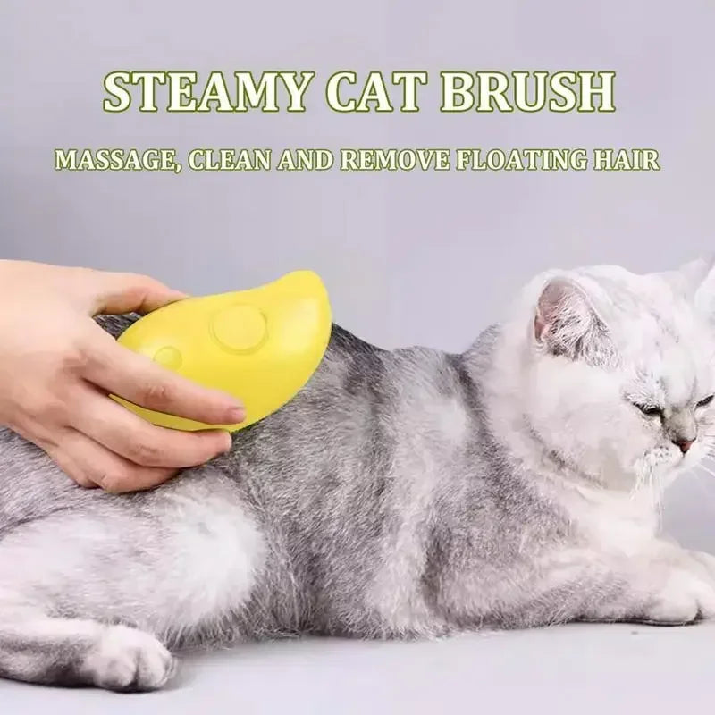 Brosse de toilettage à vapeur électrique pour chats et chiens