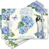 Floral Linen Placemats for Dining Table