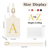 Personalized Embroidered Leather Luggage Tag with Letter Initial