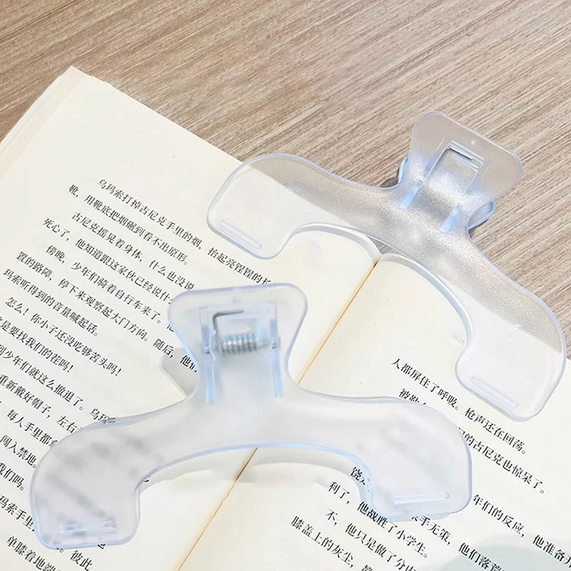 Frosted Transparent Book Page Holder Clip