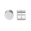 Round Crystal Magnetic Clip-On Earrings