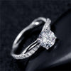 Two-Tone Princess Cut CZ Engagement Ring