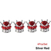Crystal Crown Tire Valve Caps - Set of 4