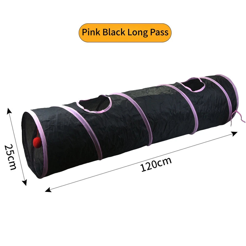 Foldable S-Shaped Cat Play Tunnel