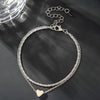 Dainty CZ Anklet with Layered Chain Design