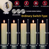 Set of five white LED pillar candles with remote control and timer features