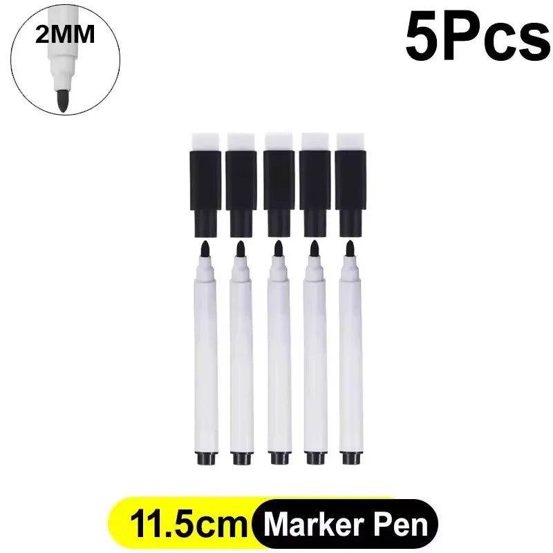 Dry Erase Markers with Built-in Eraser Cap