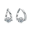 925 Sterling Silver Huggie Hoop Earrings with Moissanite