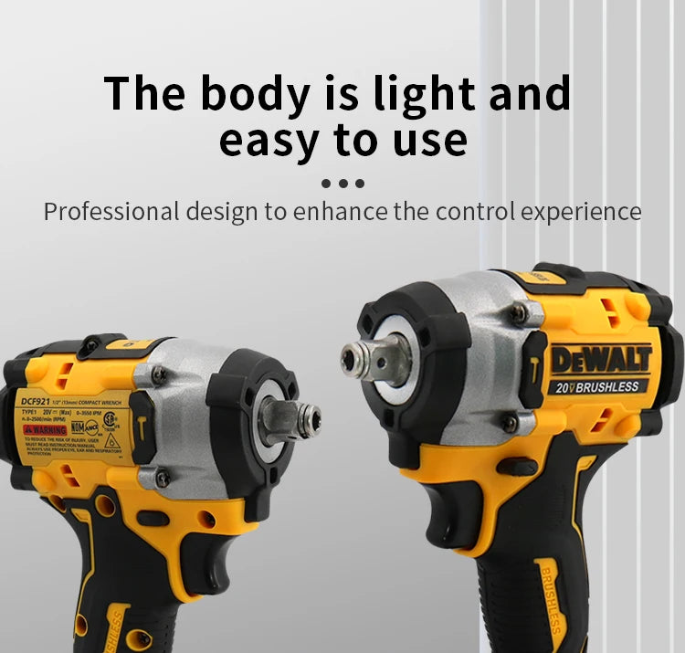 Brushless Cordless Impact Wrench with LED Light