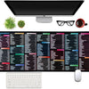 Excel Shortcut Large Mouse Pad with Stitched Edges