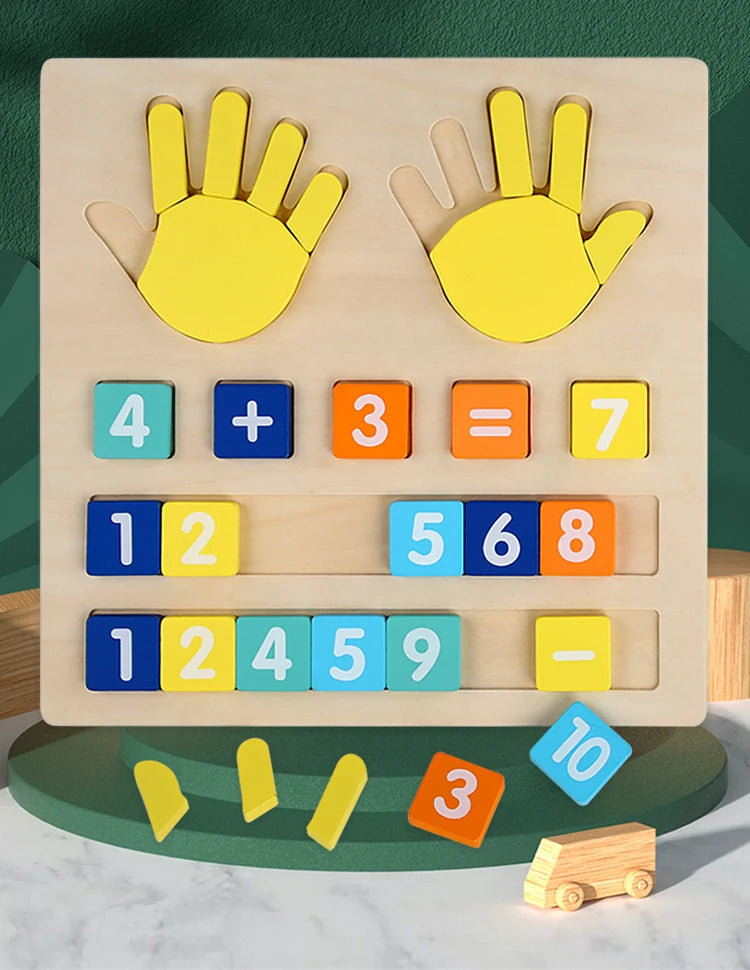 Wooden Finger Counting Math Toy for Kids