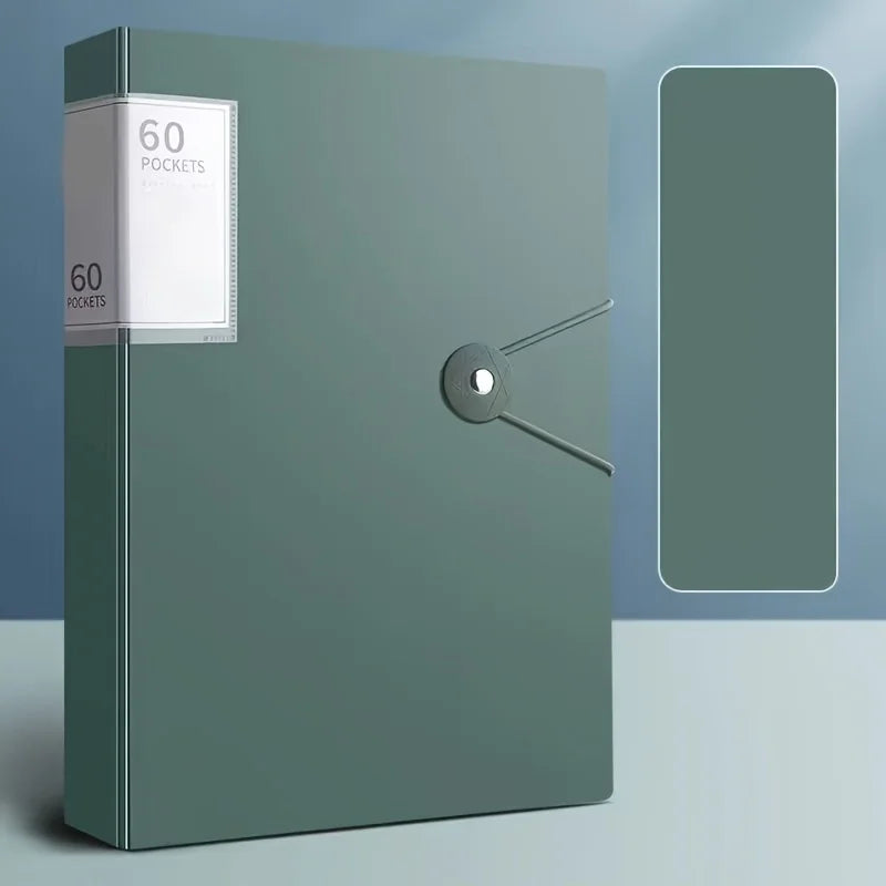60-Pocket A4 Expanding File Organizer with Durable Waterproof Cover