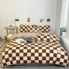 Black and White Plaid Duvet Cover Set with Pillowcases