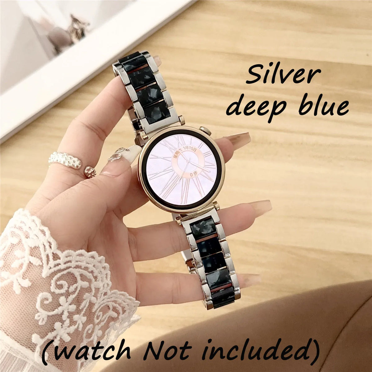 Colorful Resin & Metal Watch Band Strap