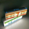 A rectangular glowing night light featuring a miniature storefront design and a 10.7 cm length.