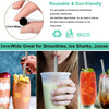 Reusable 304 stainless steel drinking straw with cleaning brush used in smoothies and juices