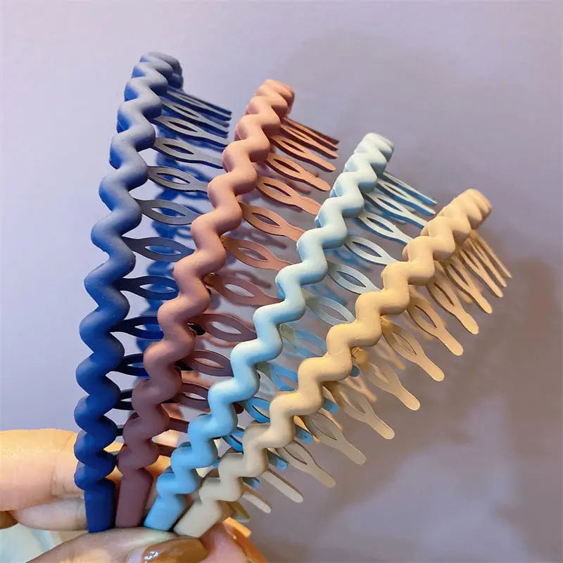 Non-Slip Resin Hair Bands - Set of 5