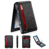 Slim RFID-Blocking Leather Wallet with Magnetic Money Clip