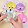 Glitter Bead Steamed Bun Squishy Toy