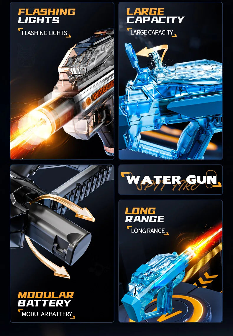 Electric Water Gun Toy with Lights and Sound