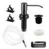 Black stainless steel liquid soap dispenser with an extension tube and foam pump head