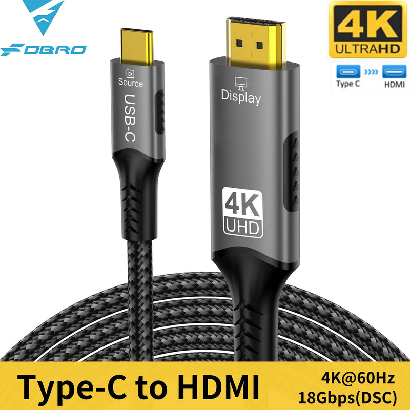 كابل USB-C إلى HDMI 2.1 - دقة 8K@60Hz / 4K@120Hz