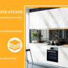 Marble paper sticker product features strong adhesive backing, thick material, and easy peel and stick for furniture refurbis
