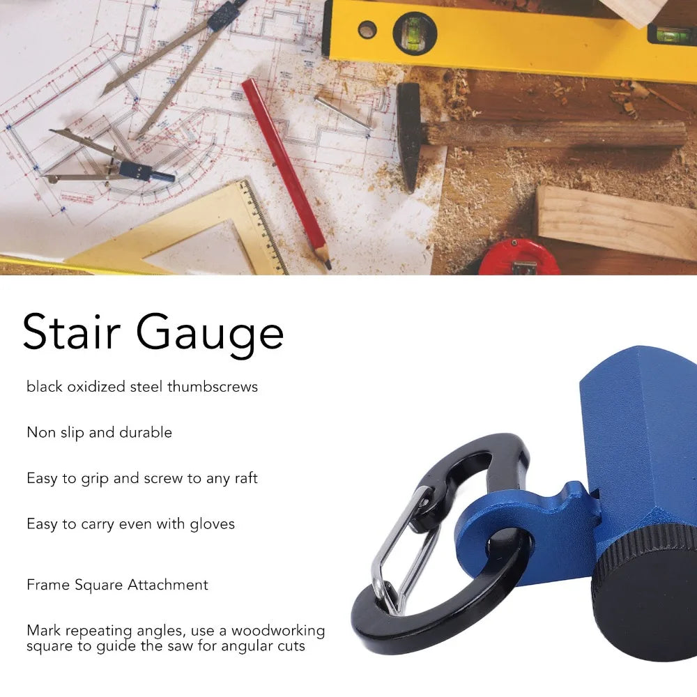 Aluminum Alloy Stair Gauges with Carabiner Holder