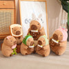 Cute Turtle Backpack Capybara Plush Toy Set
