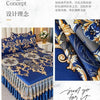 4-Piece Royal Blue Bedding Set with Bed Skirt and Pillow Covers