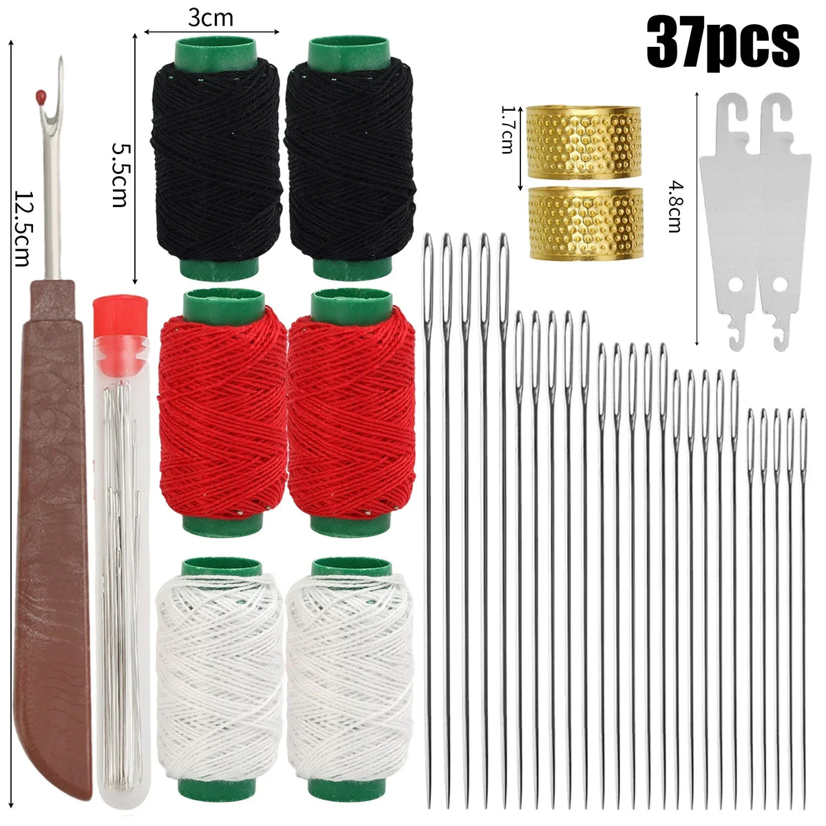 Complete Sewing and Embroidery Kit with Needles, Thread, and Accessories