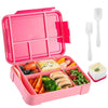 6-Compartment Bento Lunch Box with Utensils