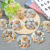 DIY Diamond Art Coaster Set with Holder – 8 Acrylic Coasters for Home Decor and Gifting