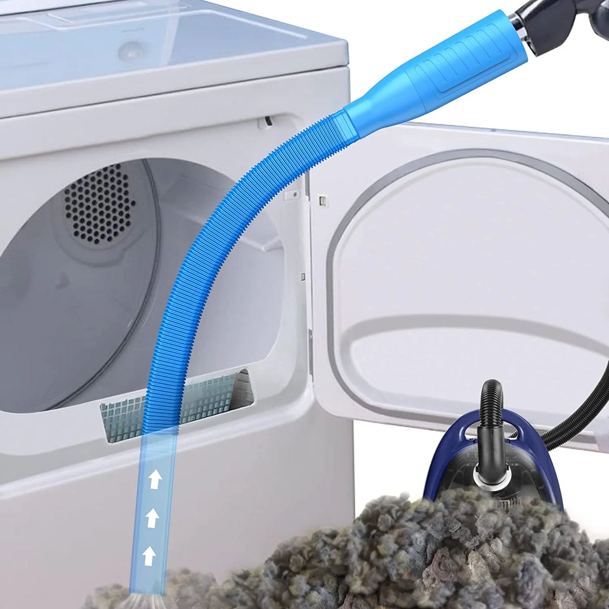 Dryer Vent Cleaning Kit with Vacuum Hose Attachment