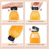 Clear Reusable Juice Bottles with Cleaning Brush and Funnel