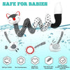 Soft Car Seat & Stroller Toy Set with Mirror, Crinkle, and Squeaky Sounds