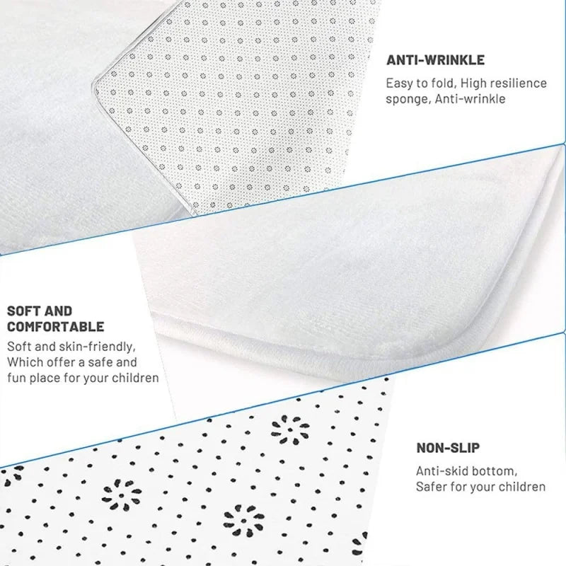 White anti-wrinkle non-slip sponge mat for children