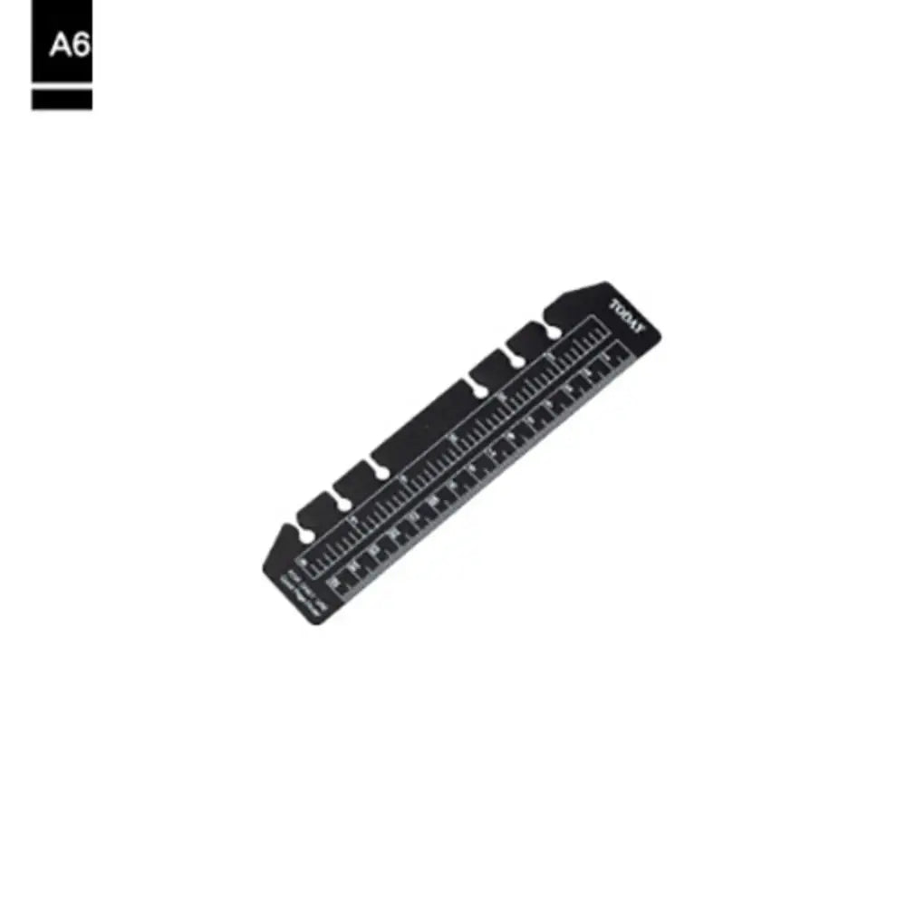 Multifunctional Transparent PVC Bookmark Ruler for Loose-Leaf Notebooks