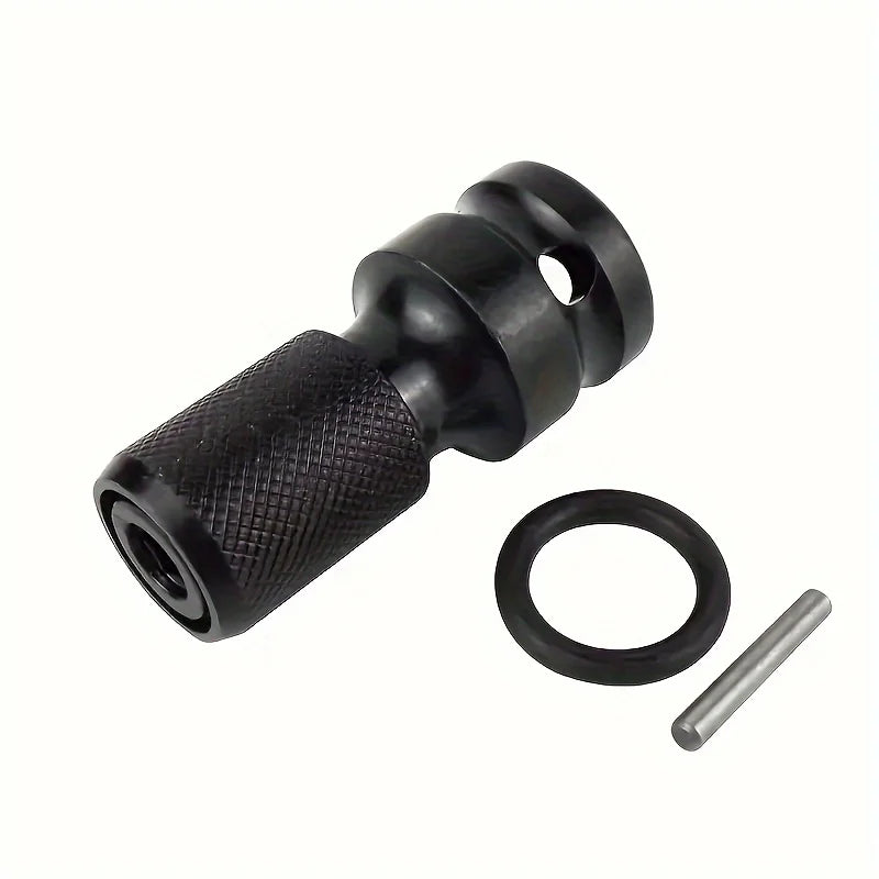 Impact Socket Adapter Set: 1/2" Square to 1/4" Hex Quick-Release Converter