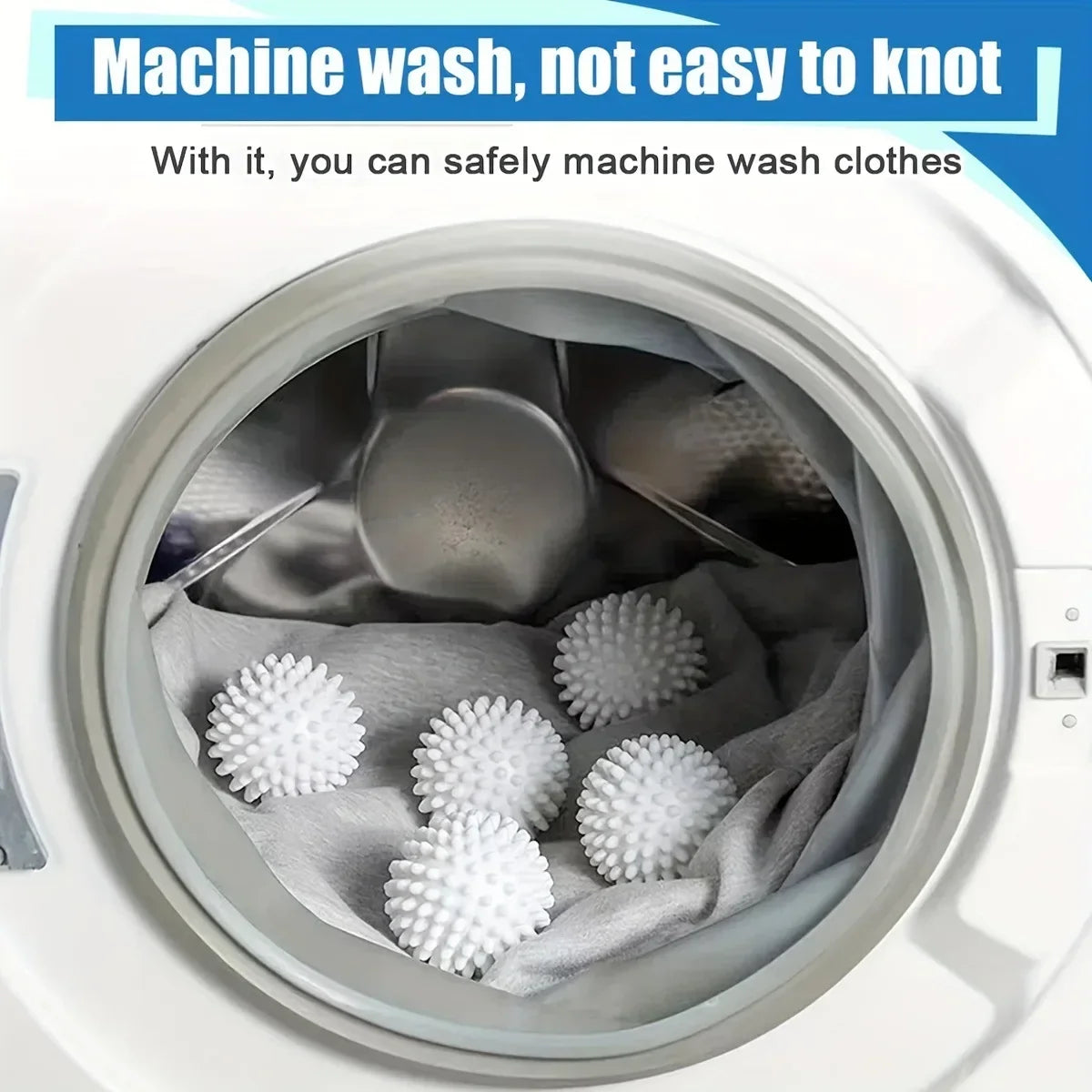 Reusable Anti-Tangle Laundry Balls for Washer & Dryer