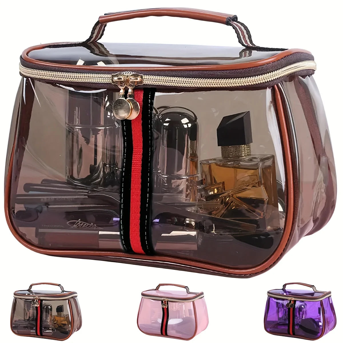 Transparent PVC Makeup Bag with Waterproof Design